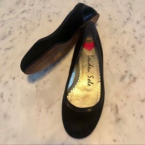 London Soles Suede Ballet Flats